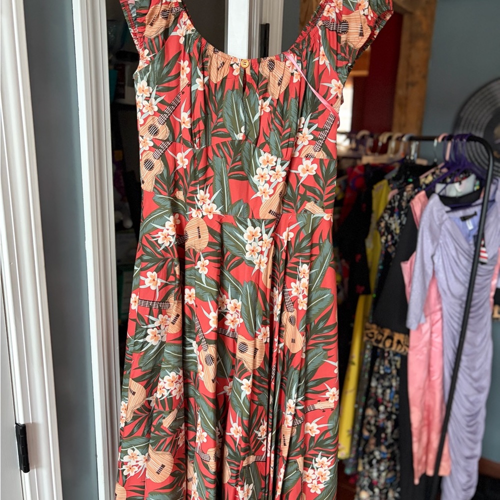 HellBunny Ukulele  Midi Dress